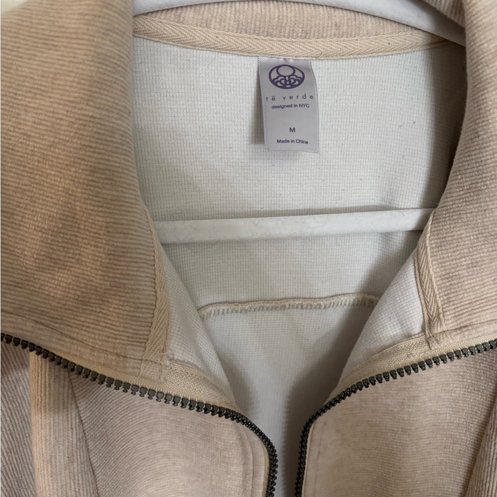 La Verde Beige Half-Zip Pullover - image 2